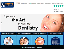 Tablet Screenshot of finessedental.com.au